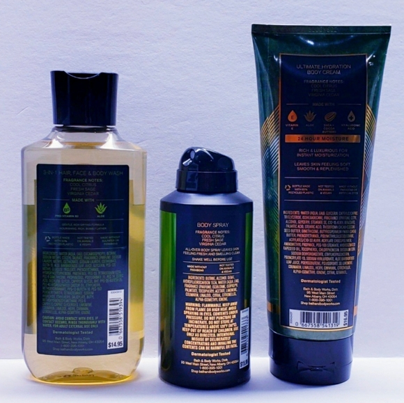Bath & Body Works Mens Collection WOODLANDS Body Cream, Body Wash, Body Spray - Picture 3 of 3